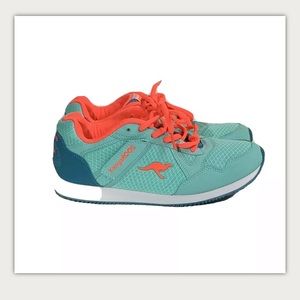KangaRoos women's  Orange Blue Athletic Sneaker
